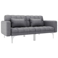 Sofa-lova, šviesiai pilkos spalvos, audinys цена и информация | Диваны | pigu.lt