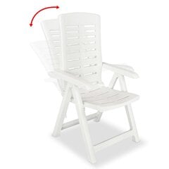 Atlošiamos sodo kėdės, 4 vnt., baltos kaina ir informacija | Lauko kėdės, foteliai, pufai | pigu.lt