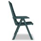 Sodo baldų komplektas vidaXL, 5 dalių, plastikinis, žalias kaina ir informacija | Lauko baldų komplektai | pigu.lt