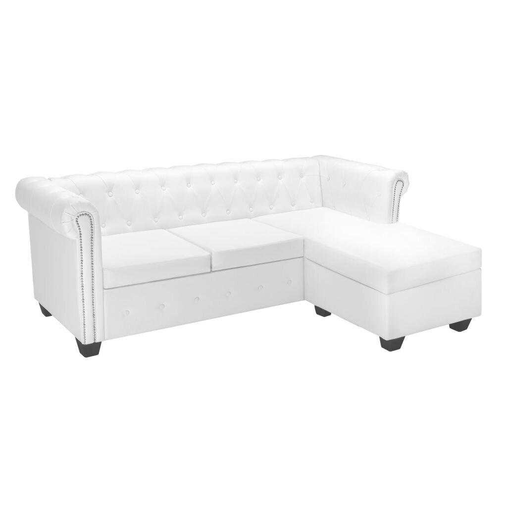 Sofa Chesterfield, balta kaina ir informacija | Sofos | pigu.lt