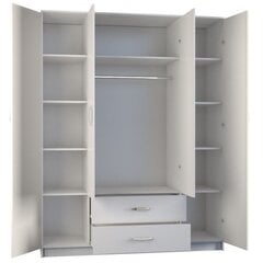 Шкаф Romana 160, белый цена и информация | Шкафы | pigu.lt