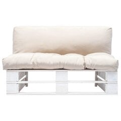 Sofa su pagalvėmis, balta kaina ir informacija | Lauko kėdės, foteliai, pufai | pigu.lt