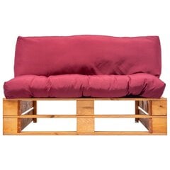Sodo sofa su pagalvėlėmis, ruda/raudona kaina ir informacija | Lauko kėdės, foteliai, pufai | pigu.lt