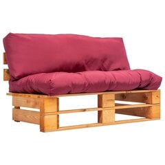 Sodo sofa su pagalvėlėmis, ruda/raudona kaina ir informacija | Lauko kėdės, foteliai, pufai | pigu.lt