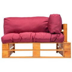 Sodo sofa su pagalvėlėmis, ruda/raudona цена и информация | Садовые стулья, кресла, пуфы | pigu.lt