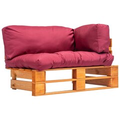 Sodo sofa su pagalvėlėmis, ruda/raudona цена и информация |  Садовые стулья, кресла, пуфы | pigu.lt