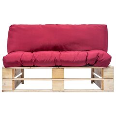 Sodo sofa su pagalvėlėmis, ruda/raudona цена и информация |  Садовые стулья, кресла, пуфы | pigu.lt