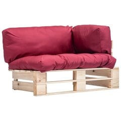Sodo sofa su pagalvėlėmis, ruda/raudona цена и информация | Садовые стулья, кресла, пуфы | pigu.lt