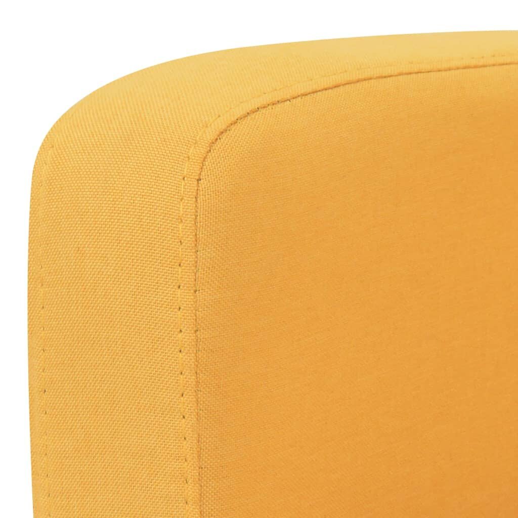 Sofų komplektas, 2d., geltonos spalvos, audinys kaina ir informacija | Minkštų baldų komplektai | pigu.lt