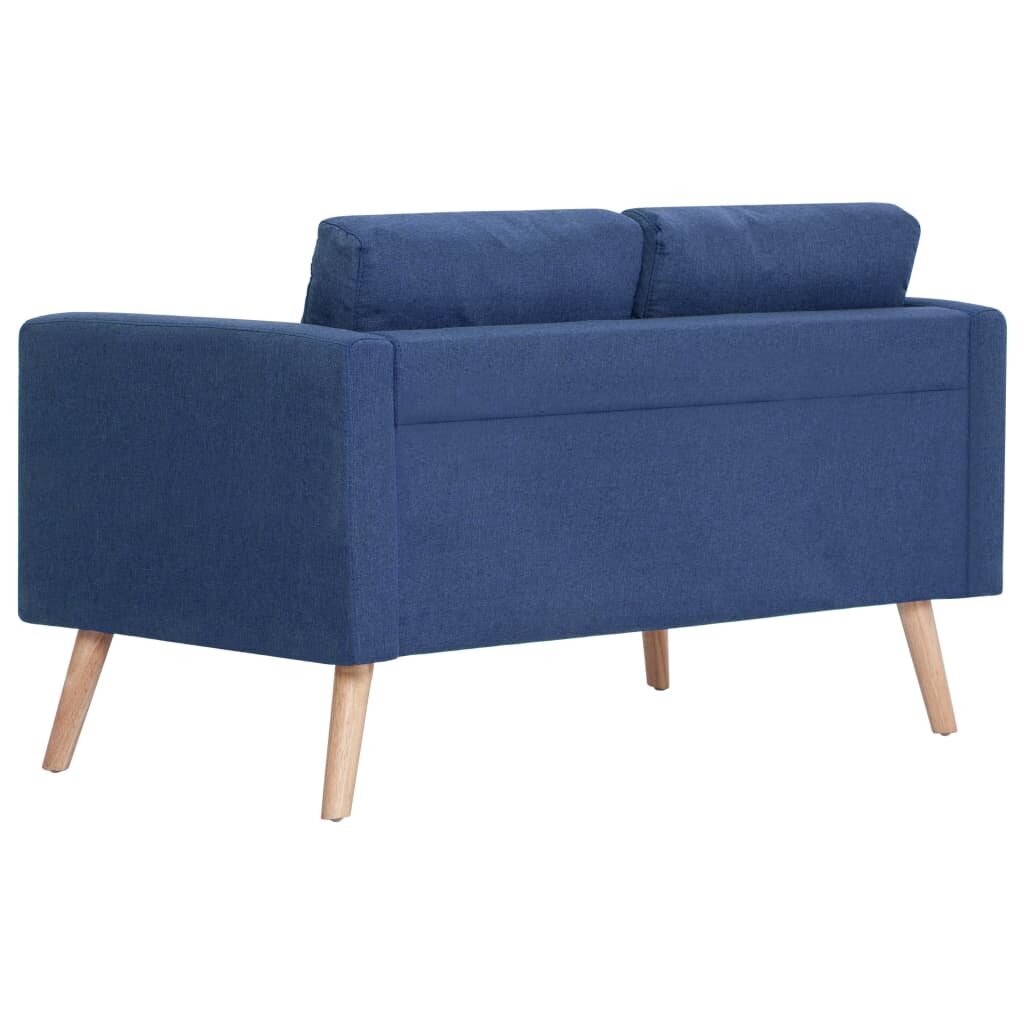 Dvivietė sofa, mėlyna, audinys цена и информация | Sofos | pigu.lt