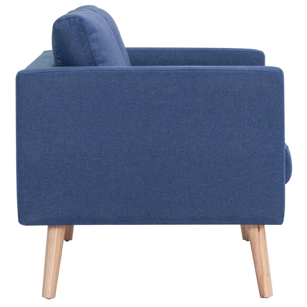 Dvivietė sofa, mėlyna, audinys цена и информация | Sofos | pigu.lt