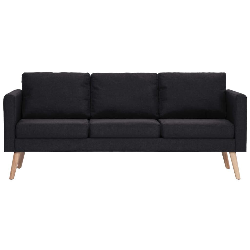 Trivietė sofa, juoda kaina ir informacija | Sofos | pigu.lt