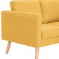 Dvivietė sofa, geltona, audinys kaina ir informacija | Sofos | pigu.lt