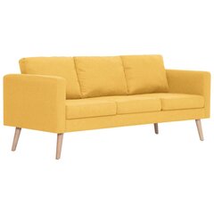 Trivietė sofa, geltona kaina ir informacija | Sofos | pigu.lt