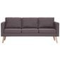 Trivietė sofa, rudos spalvos, audinys цена и информация | Sofos | pigu.lt