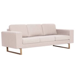 Trivietė sofa, rusva kaina ir informacija | Sofos, sofos-lovos | pigu.lt