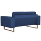 Dvivietė sofa, mėlyna, audinys kaina ir informacija | Sofos | pigu.lt