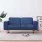 Dvivietė sofa, mėlyna, audinys цена и информация | Sofos | pigu.lt