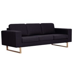 Trivietė sofa, juoda kaina ir informacija | Sofos | pigu.lt