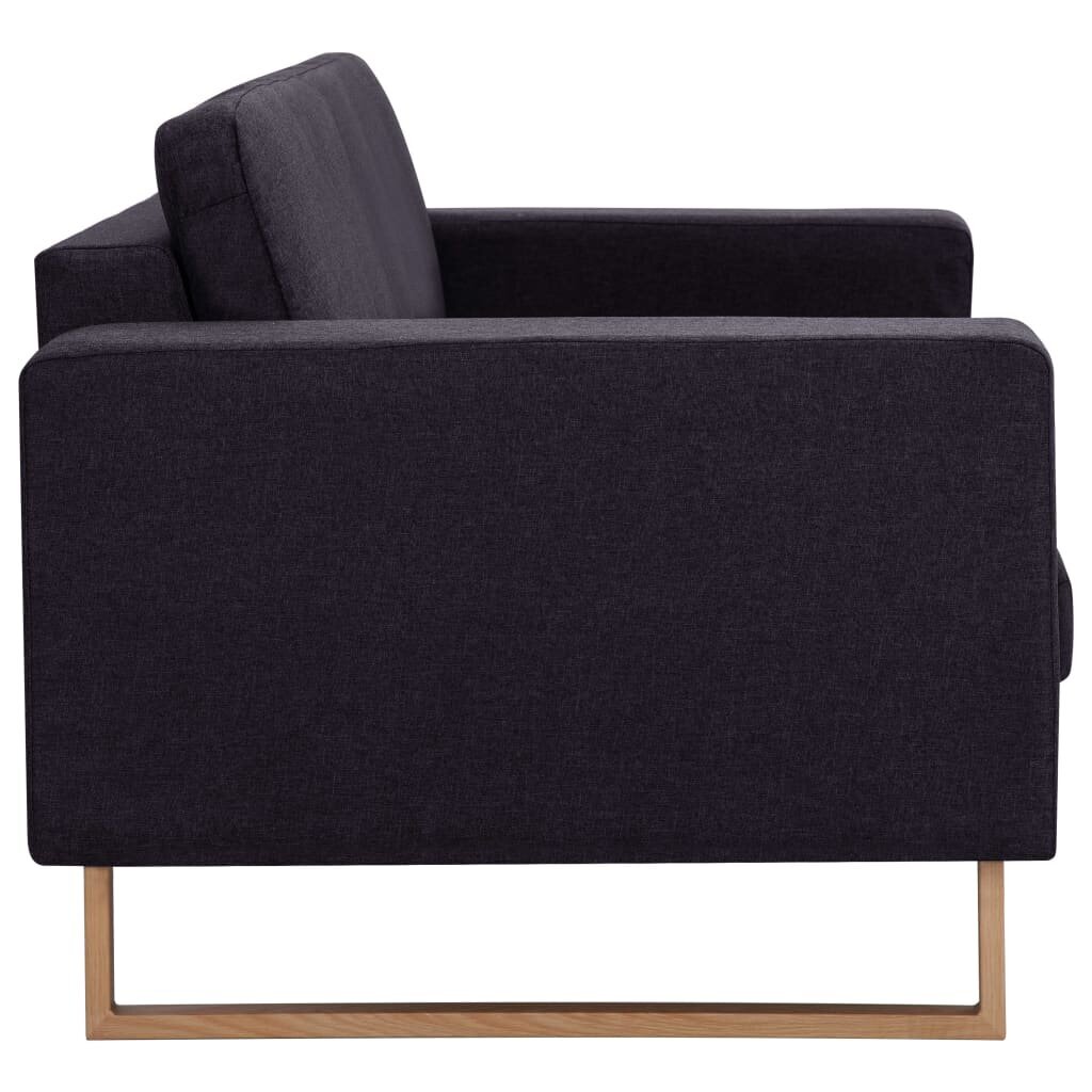 Trivietė sofa, juoda kaina ir informacija | Sofos | pigu.lt