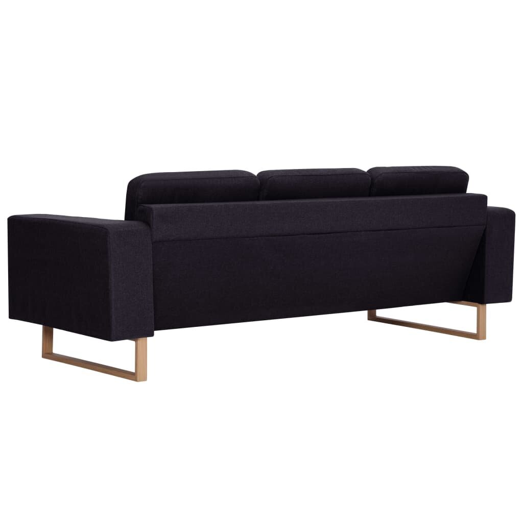 Trivietė sofa, juoda kaina ir informacija | Sofos | pigu.lt