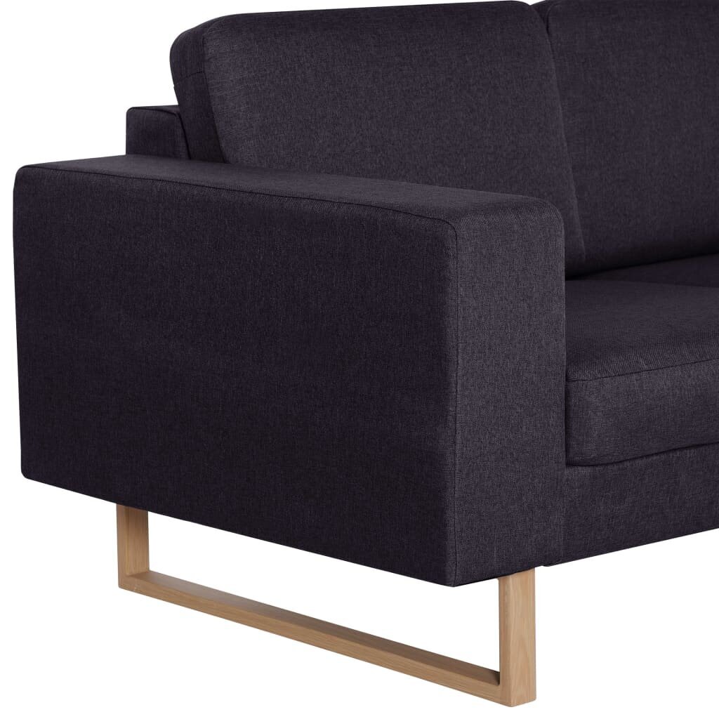 Trivietė sofa, juoda kaina ir informacija | Sofos | pigu.lt