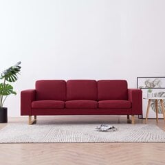 Trivietė sofa, raudona kaina ir informacija | Sofos | pigu.lt