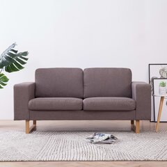 Dvivietė sofa, taupe spalvos, audinys цена и информация | Диваны | pigu.lt