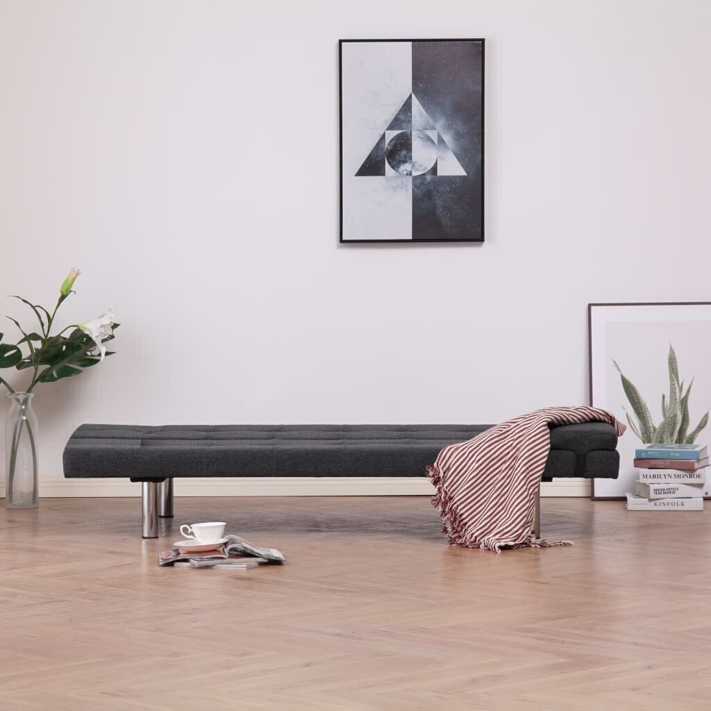 Sofa-lova su dviem pagalvėm, pilka kaina ir informacija | Sofos | pigu.lt