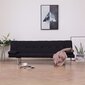 Sofa-lova su dviem pagalvėm, juoda цена и информация | Sofos | pigu.lt