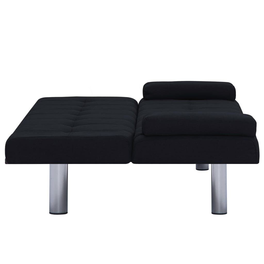 Sofa-lova su dviem pagalvėm, juoda kaina ir informacija | Sofos | pigu.lt