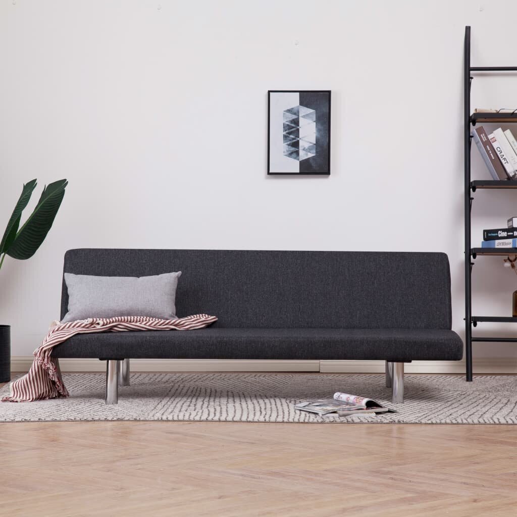 Sofa-lova, tamsiai pilka, poliesteris kaina ir informacija | Sofos | pigu.lt