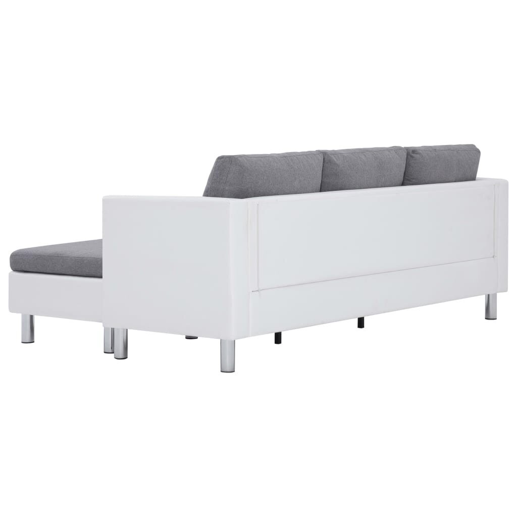 Trivietė sofa su pagalvėlėmis, pilka kaina ir informacija | Sofos | pigu.lt