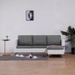 Trivietė sofa su pagalvėlėmis, pilka цена и информация | Sofos | pigu.lt