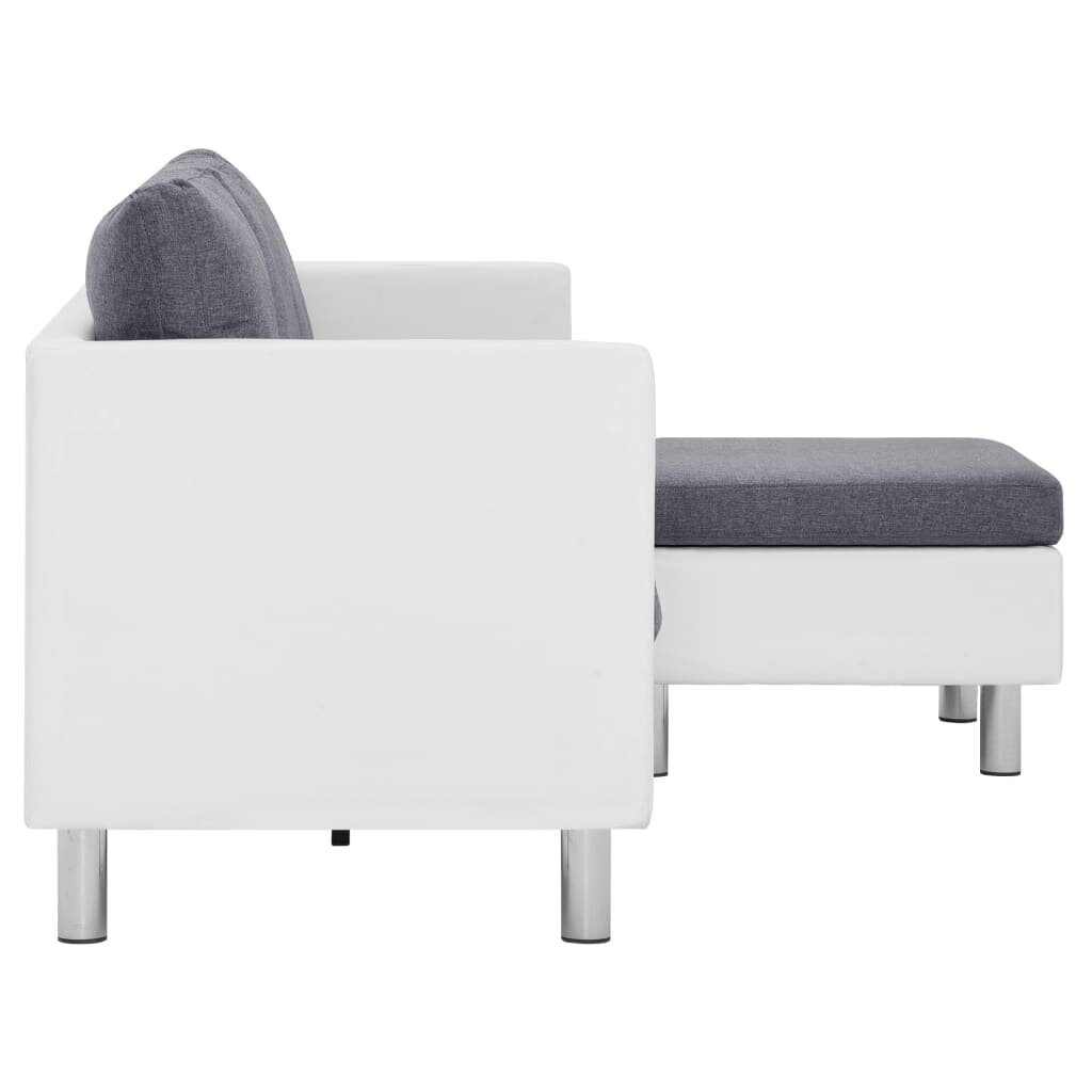 Trivietė sofa su pagalvėlėmis, pilka kaina ir informacija | Sofos | pigu.lt