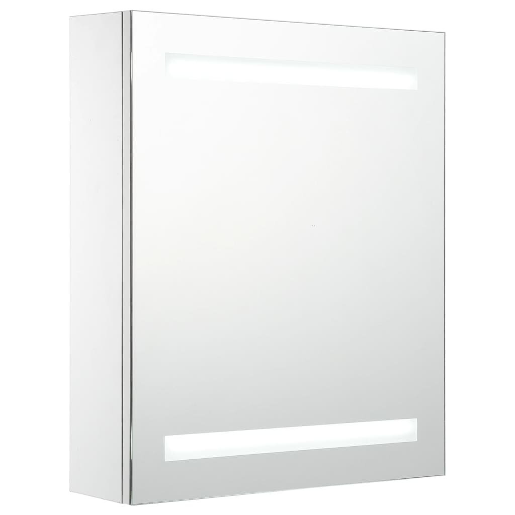 Veidrodinė vonios spintelė su LED apšvietimu, 50x13,5x60 cm цена и информация | Vonios spintelės | pigu.lt