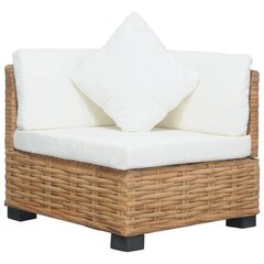 Kampinė sofa su pagalvėlėmis, ruda kaina ir informacija | Lauko kėdės, foteliai, pufai | pigu.lt