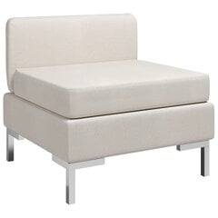 Modulinė vidurinė sofos dalis su pagalve, kreminė kaina ir informacija | Sofos | pigu.lt