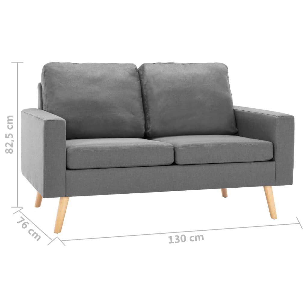 Dvivietė sofa, pilka цена и информация | Sofos | pigu.lt