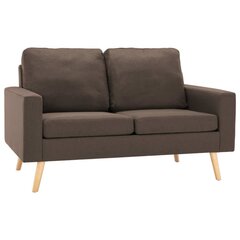 Dvivietė sofa, ruda kaina ir informacija | Sofos | pigu.lt