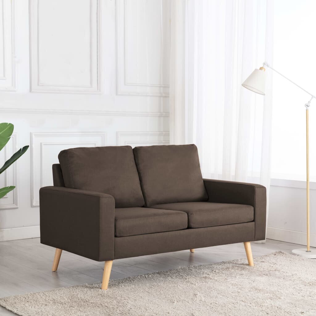 Dvivietė sofa, ruda цена и информация | Sofos | pigu.lt