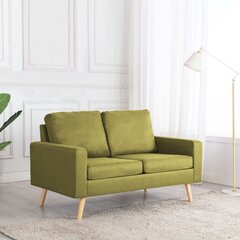 Dvivietė sofa vidaXL, žalia цена и информация | Диваны | pigu.lt