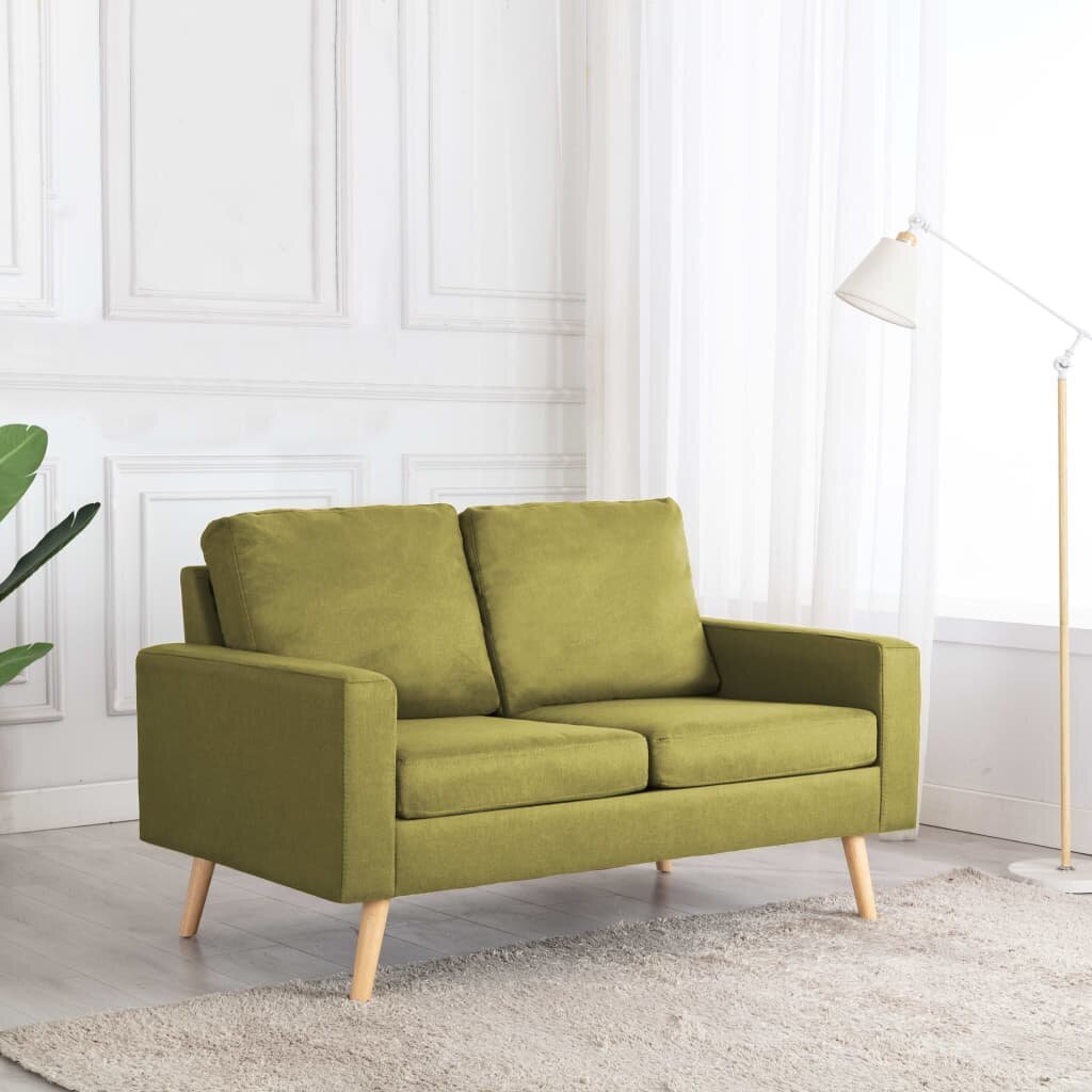 Dvivietė sofa vidaXL, žalia цена и информация | Sofos | pigu.lt