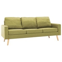 Trivietė sofa, žalios spalvos, audinys kaina ir informacija | Sofos | pigu.lt