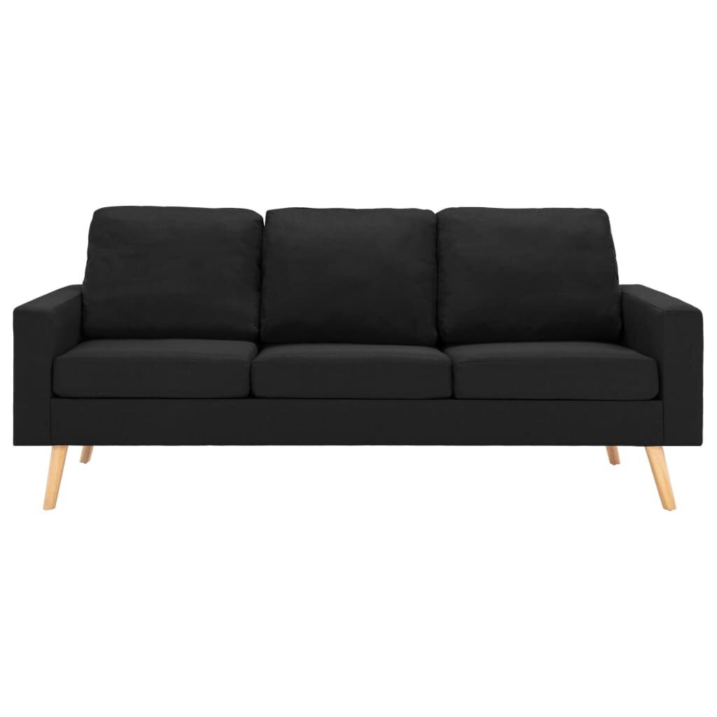 Trivietė sofa, juoda kaina ir informacija | Sofos | pigu.lt