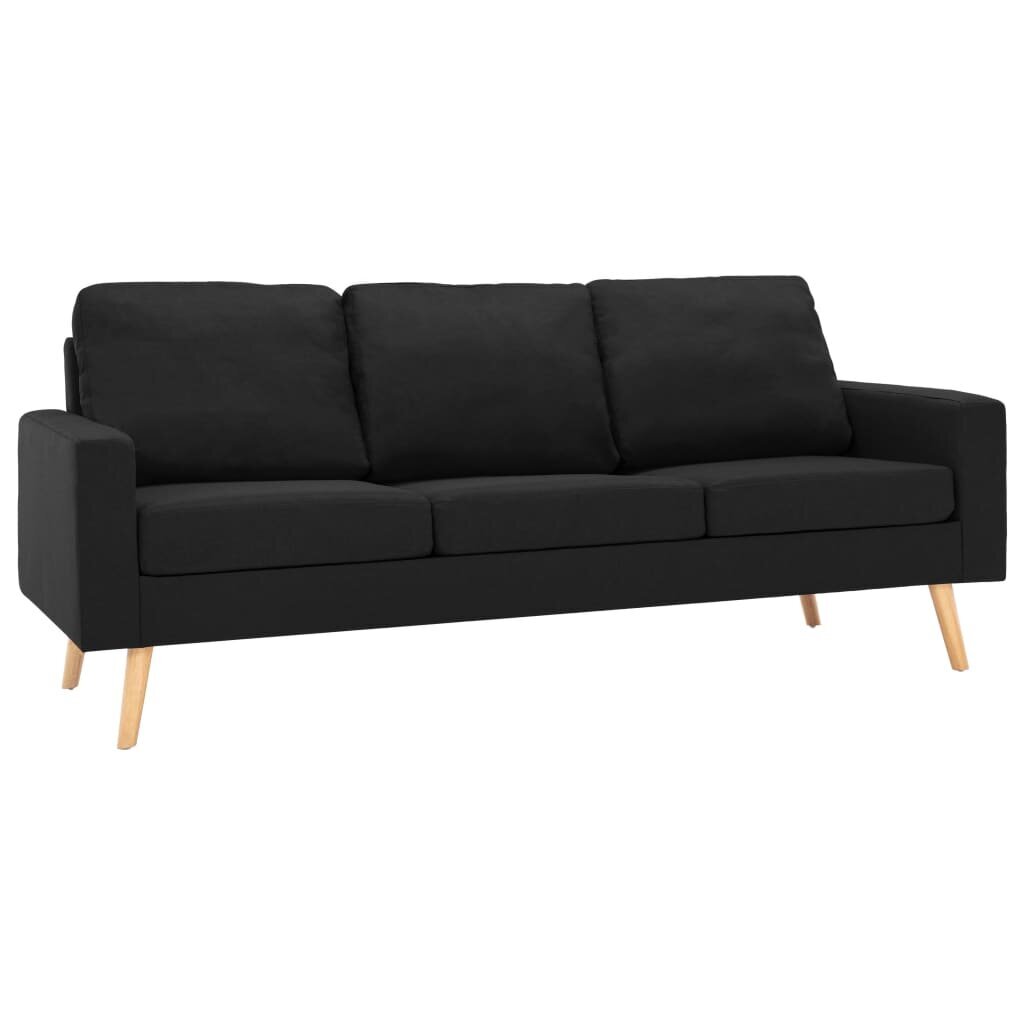 Trivietė sofa, juoda kaina ir informacija | Sofos | pigu.lt