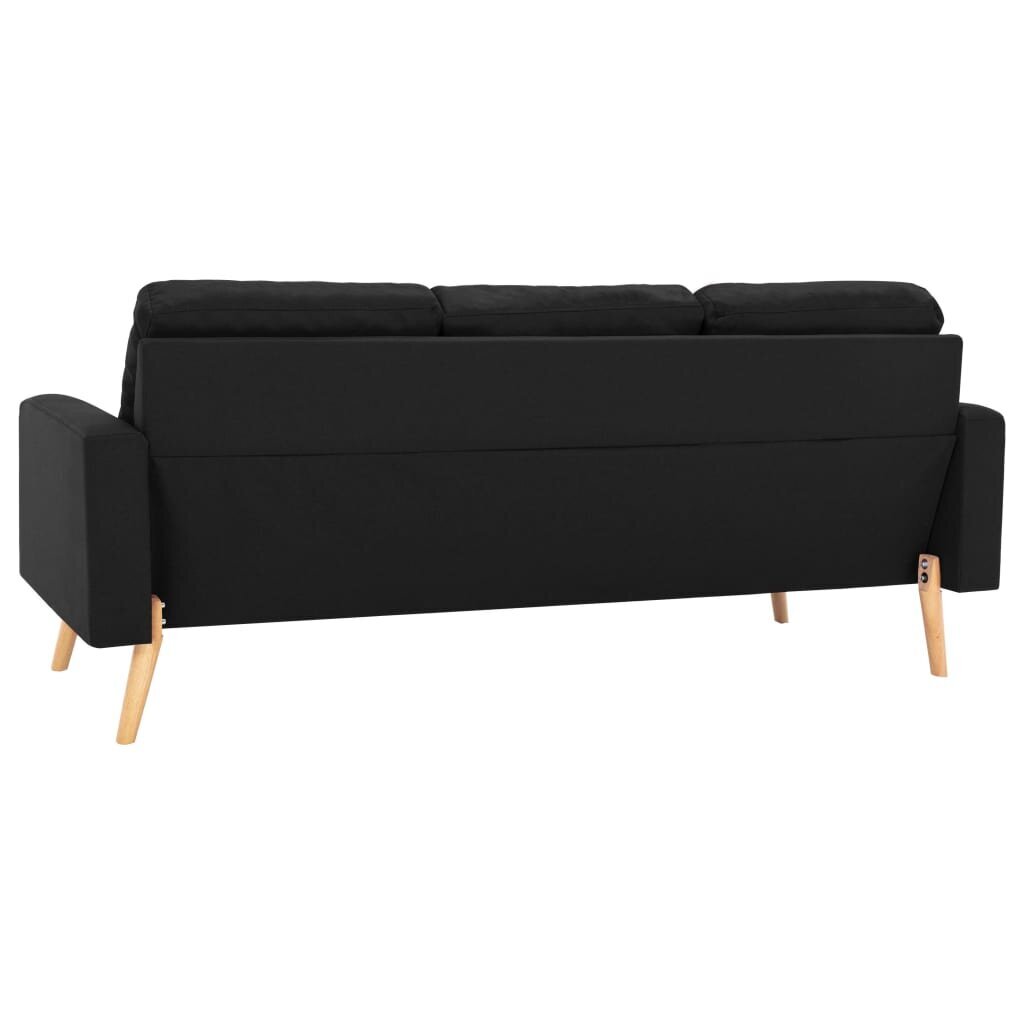 Trivietė sofa, juoda kaina ir informacija | Sofos | pigu.lt