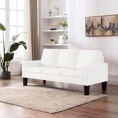 Trivietė sofa, balta цена и информация | Диваны | pigu.lt