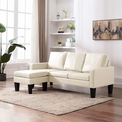 Trivietė sofa su pakoja, rusva kaina ir informacija | Sofos | pigu.lt