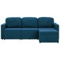 Trivietė modulinė sofa-lova, mėlyna kaina ir informacija | Sofos | pigu.lt